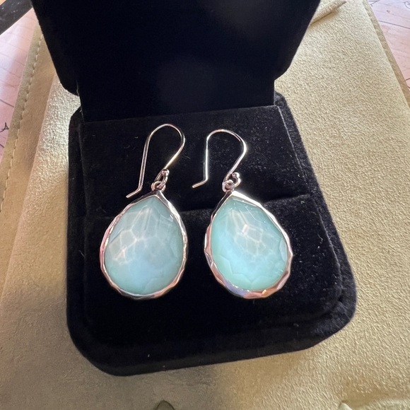 Ippolita Rock Candy sterling MOP light green drop pierced earrings - Picture 4 of 10